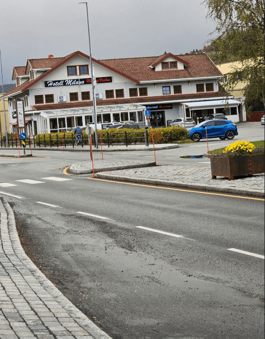 Hotell Milano Mat og Vinhus – fasade fra gaten